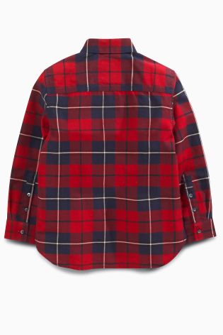 Red Long Sleeve Check Shirt (3-16yrs)